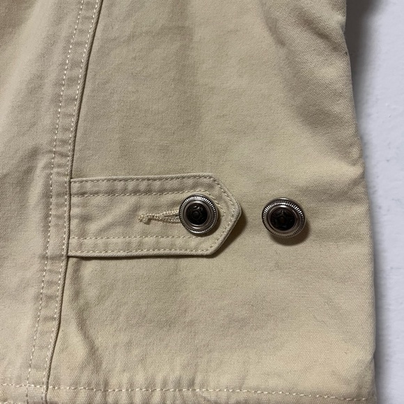 St. Johns’s Bay Collard Vest Beige Sleeveless 100% Cotton size Large - Picture 5 of 9